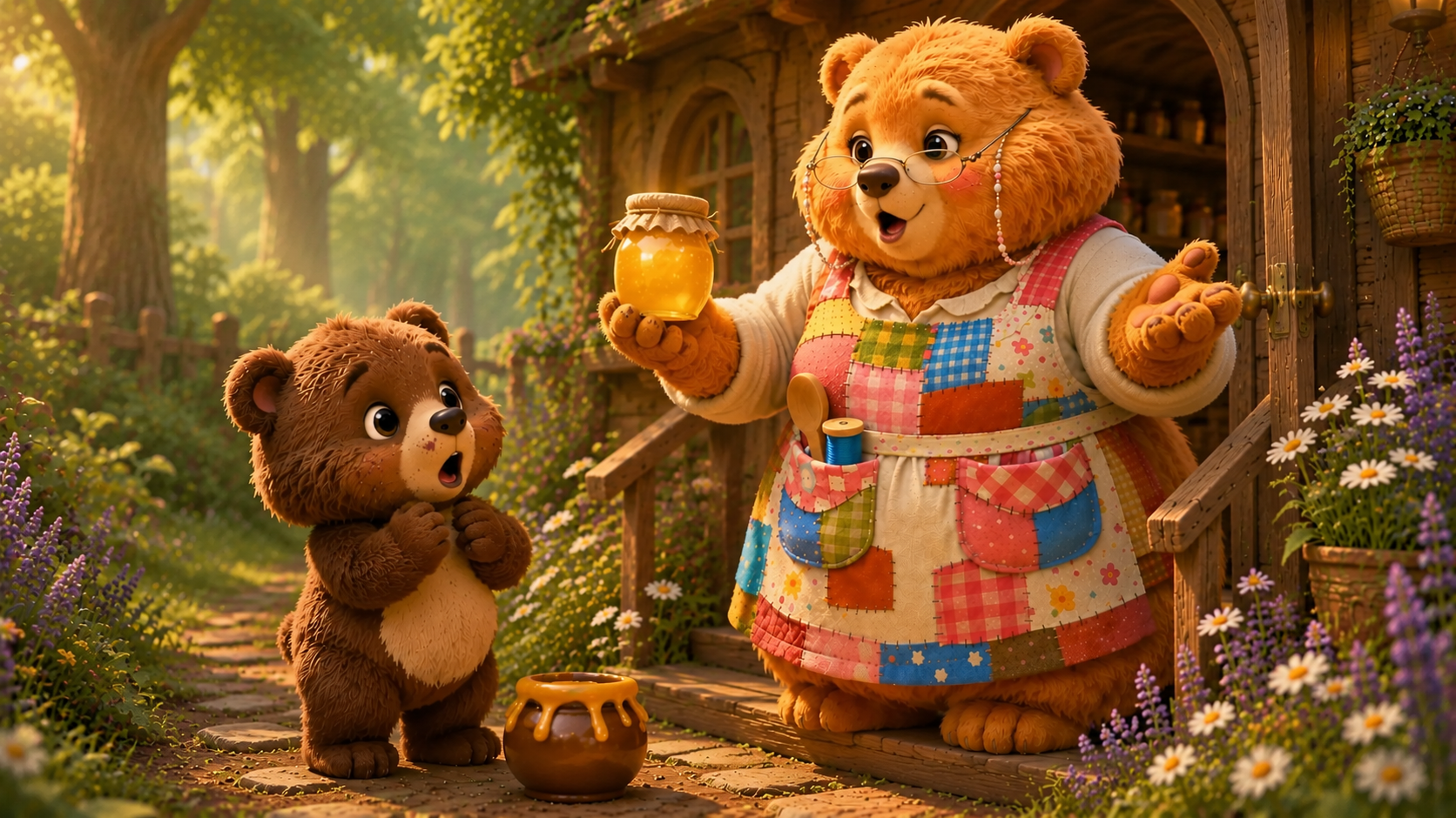 Sharing the honey together
